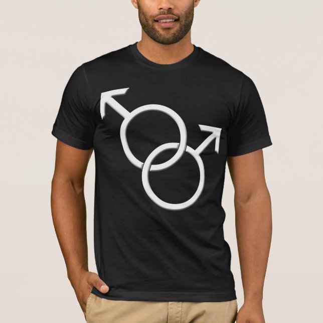 Gay pride Shirts Manar, likkönade fartyg i Kärlek T Shirt (Framsida)