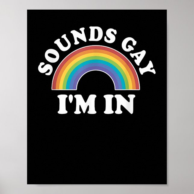 Gay pride Shirts Manar Women HBT Rainbow Ljud Gay Poster (Framsidan)