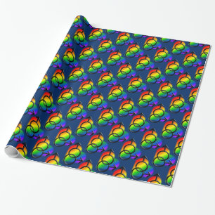 Gay pride som slår in pappert papper för presentpapper