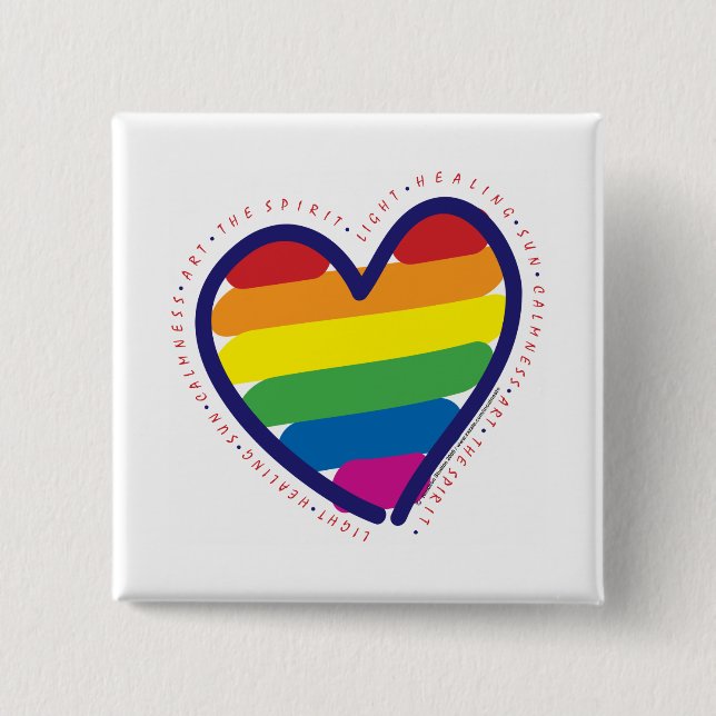 Gay pride Spirit Heart Knapp (Framsida)