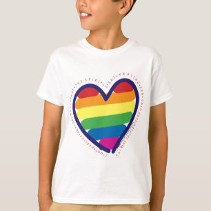Gay pride Spirit Heart Tee Shirt