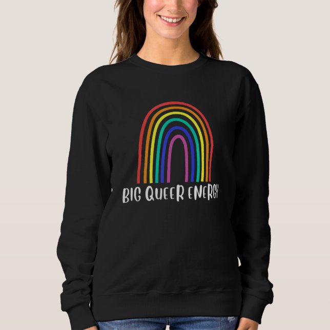 Gay Pride Stuff  Big Queer Energy T Shirt (Framsida)