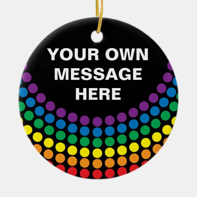 Gay pride T-shirt Julgransprydnad Keramik (Framsidan)