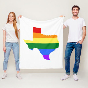 Gay pride Texas Rainbow Fleecefilt
