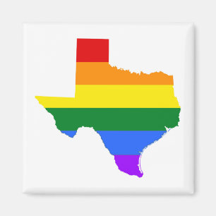 Gay pride Texas Rainbow Magnet