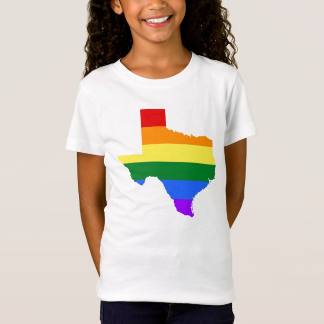 Gay pride| Texas Rainbow T Shirt (Framsida)