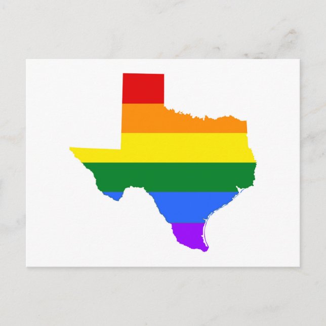 Gay pride | Texas Rainbow Vykort (Framsida)