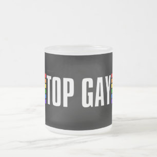 Gay pride Top Gay pride Rainbow Flagga LGBT HBT TQ Frostad Glasmugg