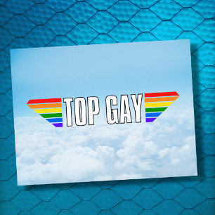 Gay pride Top Gay pride Rainbow Flagga LGBT HBT TQ Vykort