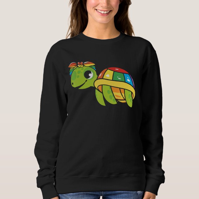Gay Pride Turtle LGBT Q Cute Animal Rainbow Pride  T Shirt (Framsida)