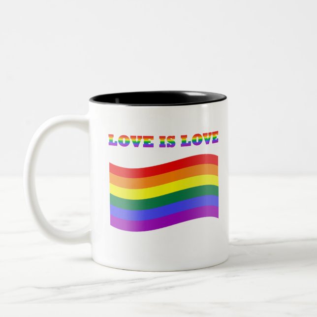 Gay Pride Två-Tonad Mugg (Vänster)