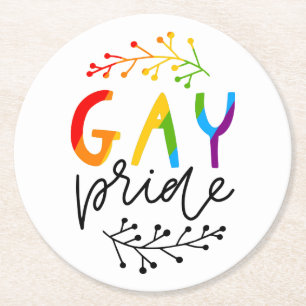 Gay pride underlägg papper rund