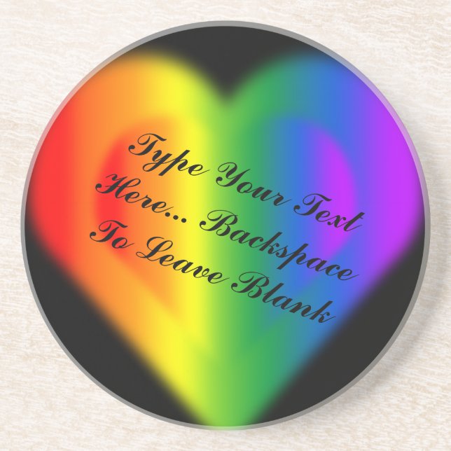 Gay pride Underlägg Regnbåge Kärlek Drink Coasters (Framsidan)