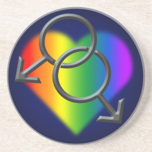 Gay pride Underlägg Regnbåge Kärlek Drink Coasters Sandsten