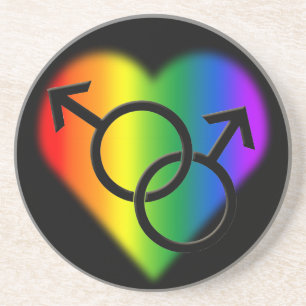 Gay pride Underlägg Regnbåge Kärlek Drink Coasters Sandsten