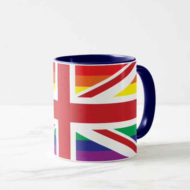 GAY PRIDE UNION JACK MUGG (Framsida höger)