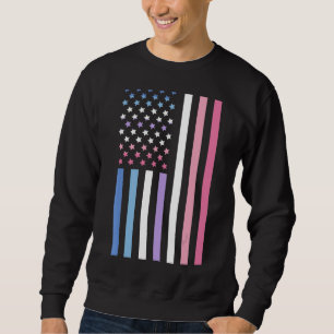 Gay pride USA Flagga Bigender Flagga Equality Lgbt Lång Ärmad Tröja