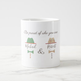Gay pride, var stolt över vem du är, Monogram Jumbo Mugg