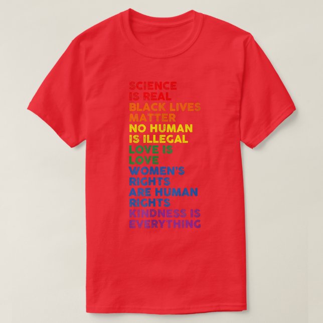 Gay pride-vetenskapen är ett riktigt svart liv som t shirt (Design framsida)