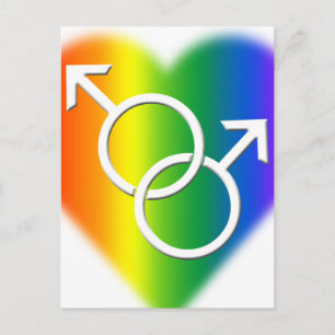 Gay Pride vykort regnbågs kärlekskort