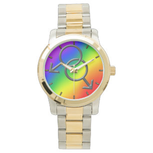 Gay pride Watch Rainbow Kärlek Wrist Watches & Gif Armbandsur