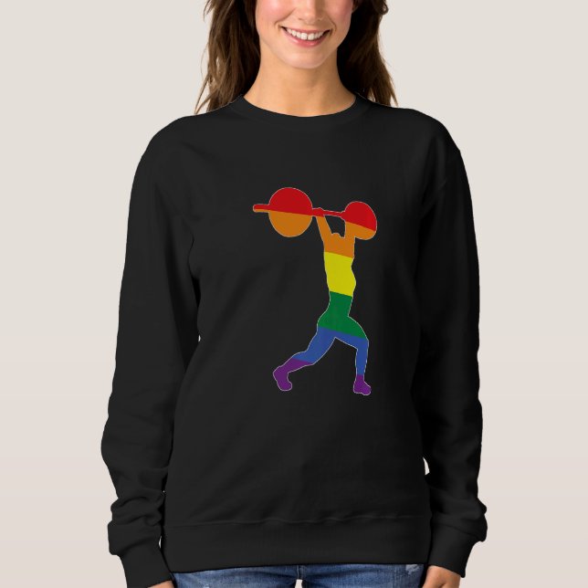 Gay pride Weightlift Training Gym T Shirt (Framsida)