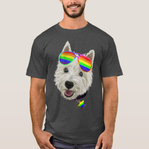 gay pride Westie HGBT Hund Sunglass T Shirt