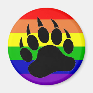 Gay pridebjörntass magnet