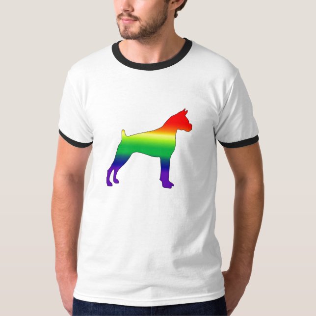 Gay prideboxare t-shirt (Framsida)
