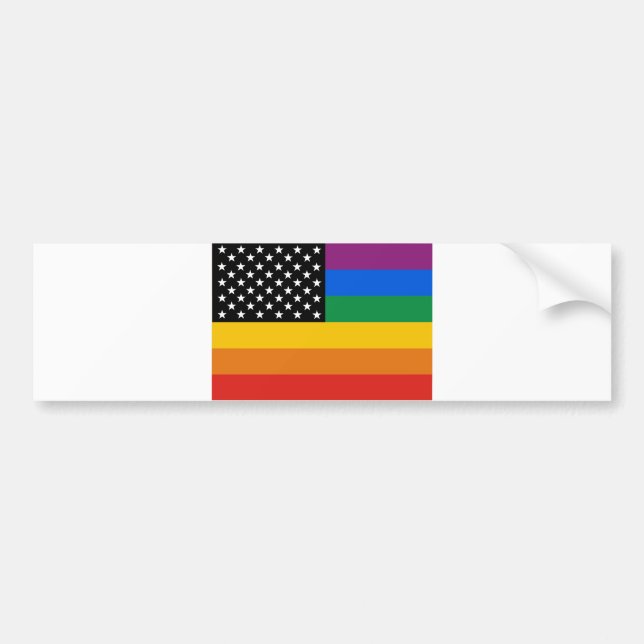 Gay prideflagga bildekal (Framsidan)