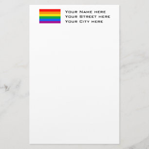 Gay prideflagga brevpapper