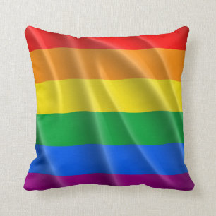 GAY PRIDEFLAGGA VÅGIGT DESIGN KUDDE