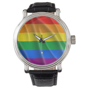 GAY PRIDEFLAGGA VÅGIGT DESIGNEN - .PNG ARMBANDSUR