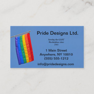 Gay prideflaggavisitkort visitkort