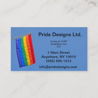 Gay prideflaggavisitkort visitkort