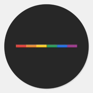 Gay priderand runt klistermärke