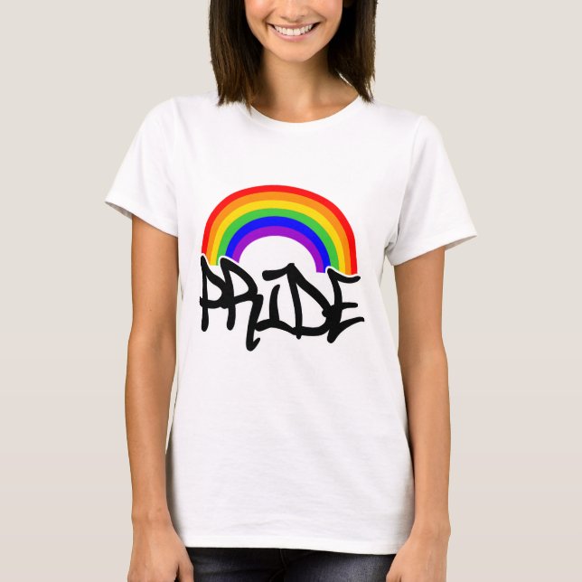Gay prideregnbåge t shirt (Framsida)