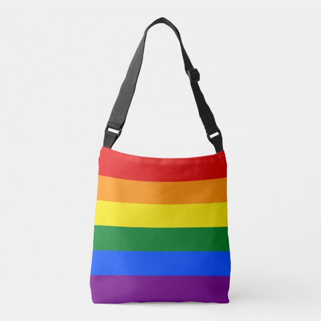 Gay prideregnbågeflagga LGBT Axelväska (Framsida)