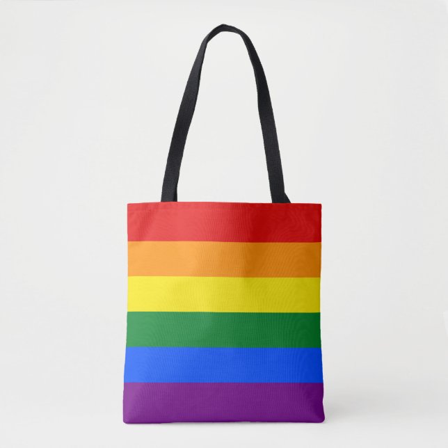 Gay prideregnbågeflagga LGBT Tygkasse (Framsida)