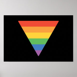 Gay prideregnbågetriangel poster