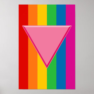 Gay priderosatriangel poster