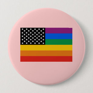Gay pridestars och stripes knapp