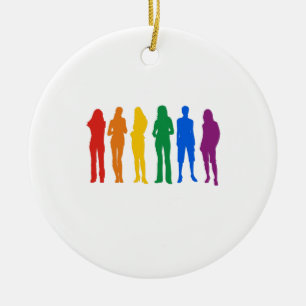 Gay prideT-tröja Julgransprydnad Keramik