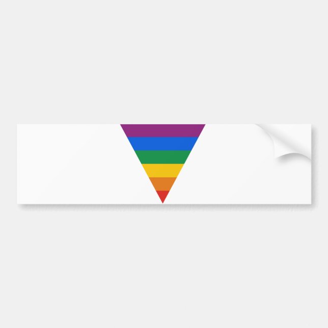 Gay pridetriangel bildekal (Framsidan)