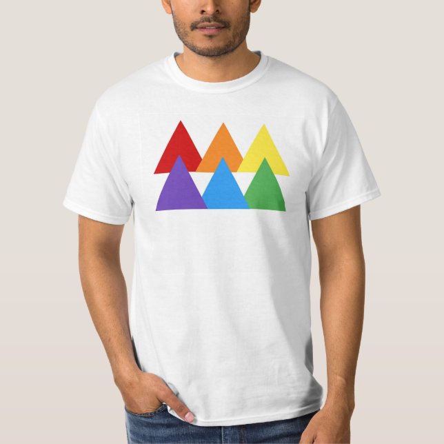 Gay pridetriangelutslagsplats tee (Framsida)