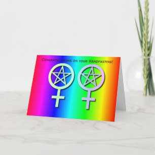 Gay prideWiccan lesbiskt Handfasting kort 2