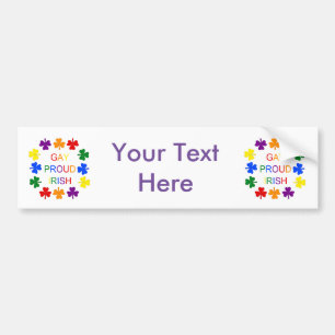 Gay Proud Irish LGBT Rainbow Shamrocks Bildekal