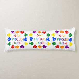 Gay Proud Irish LGBT Rainbow Shamrocks Kroppskudde