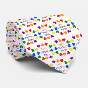 Gay Proud Irish LGBT Rainbow Shamrocks Slips