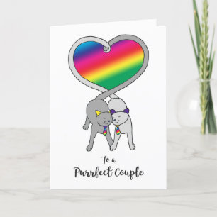 Gay Purrfect Ett par dagar sedan regnbågarna Kort